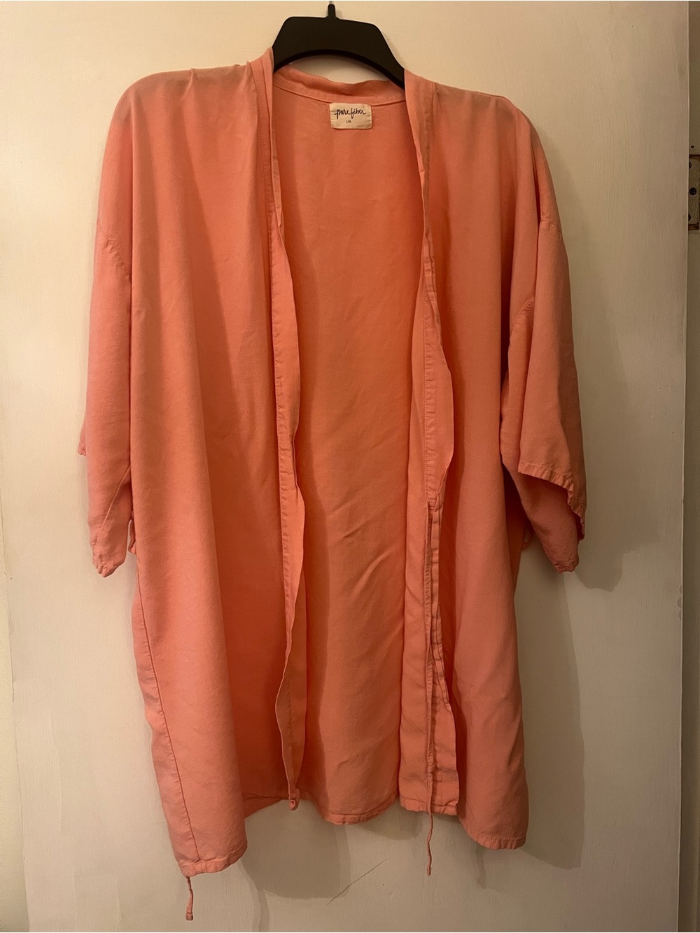 Coral Open-Front Draped Blazer w/ our belt but has built in tie